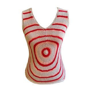 BCBGirls Y2K Tiedye Sleeveless Knit Pullover Sweater